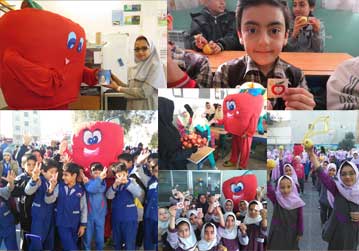 کمپین امروز سیب خوردی در مدارس سمنان